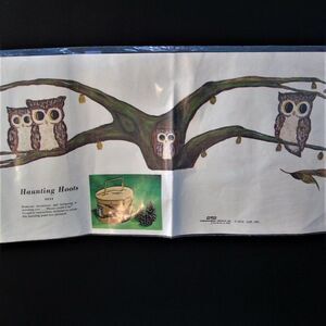 Haunting Hoots Owl Decoupage Vintage 1971